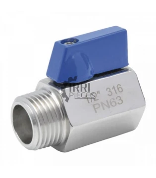 Vanne compacte mâle / femelle inox