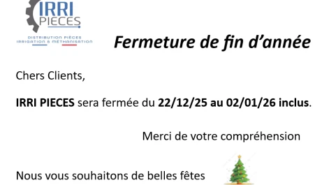 Fermeture de fin d'année