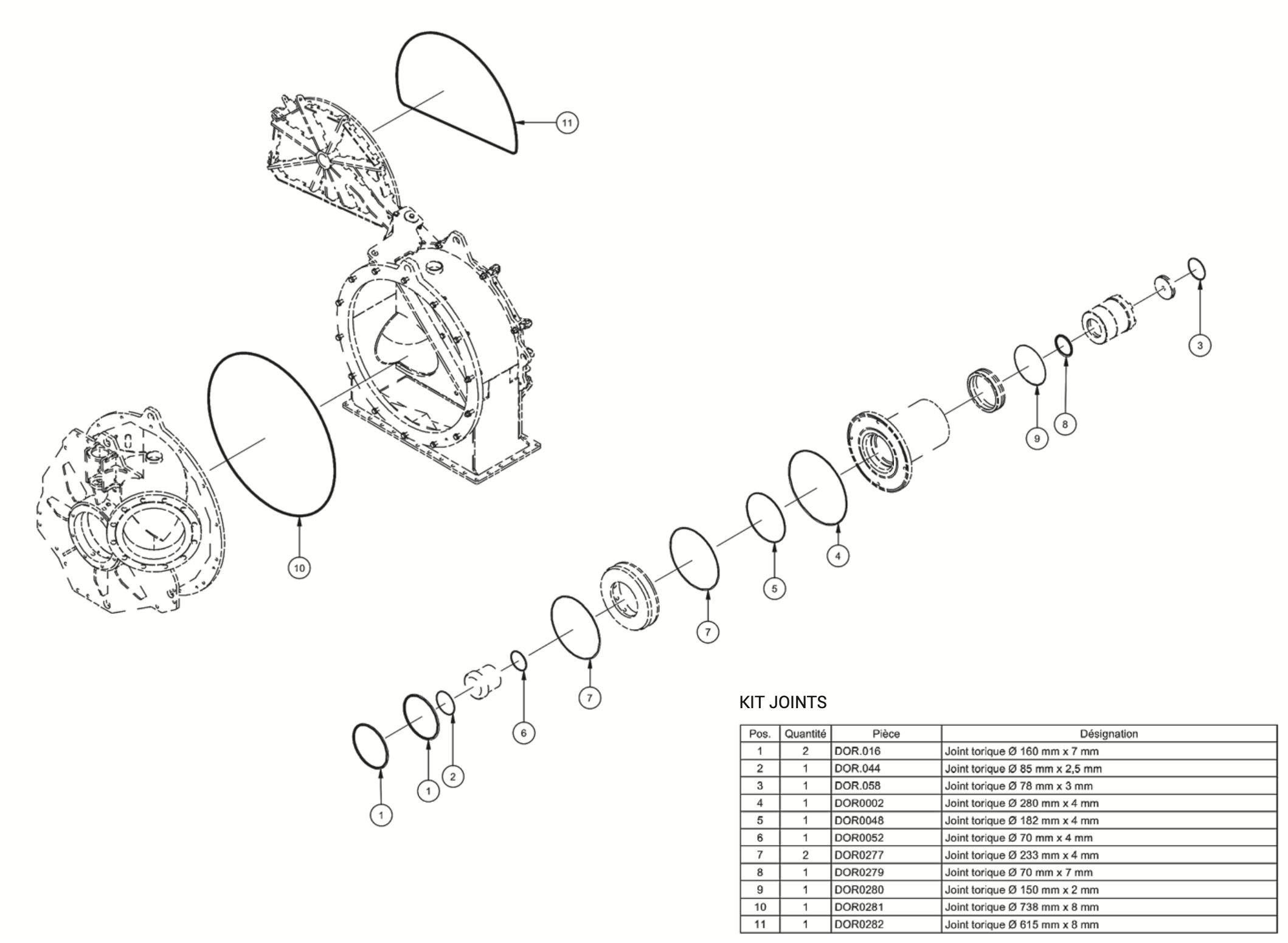 Éclaté Premix RCX 68 Kit Joints