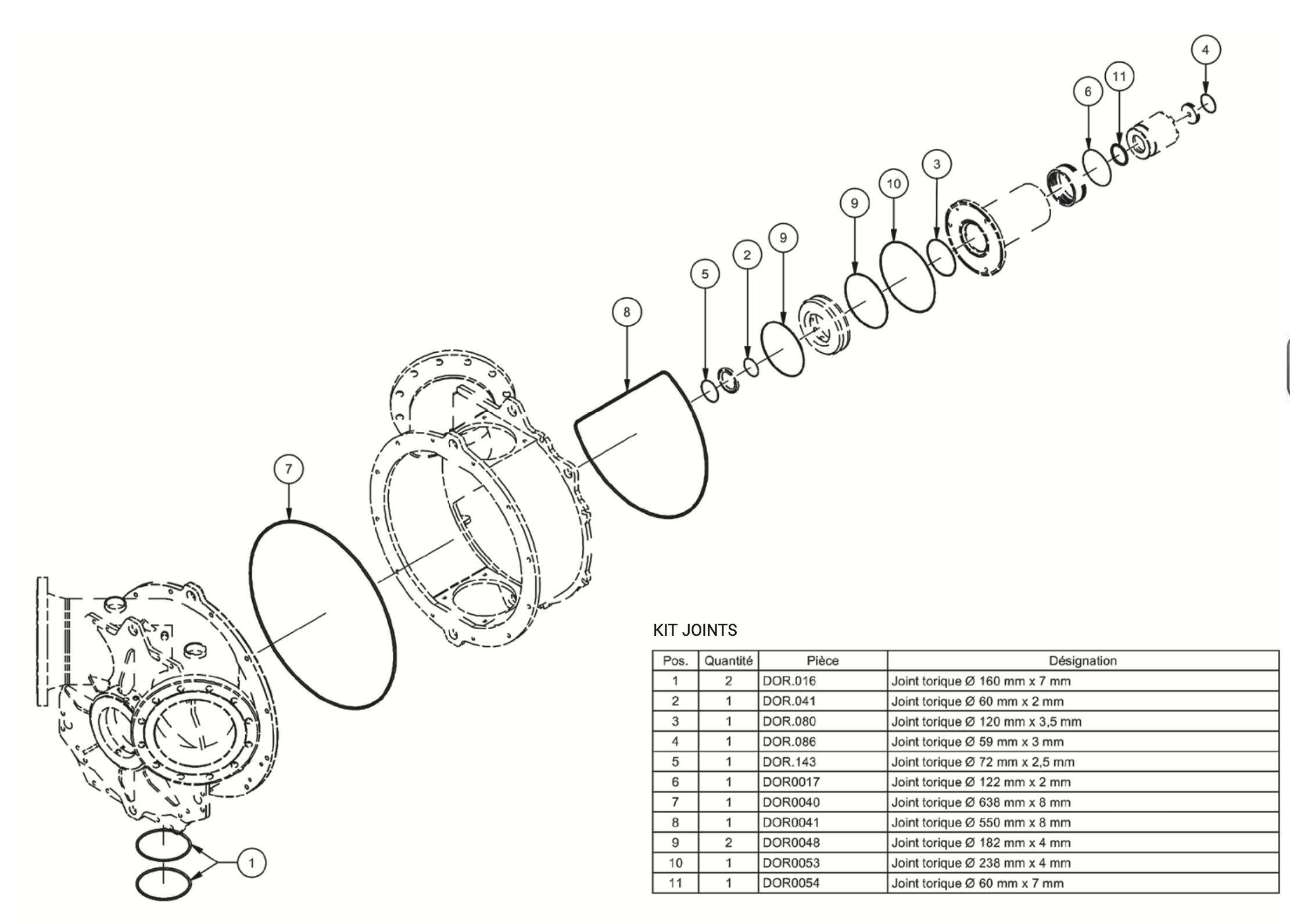 Éclaté Premix RCX 58 Kit Joints