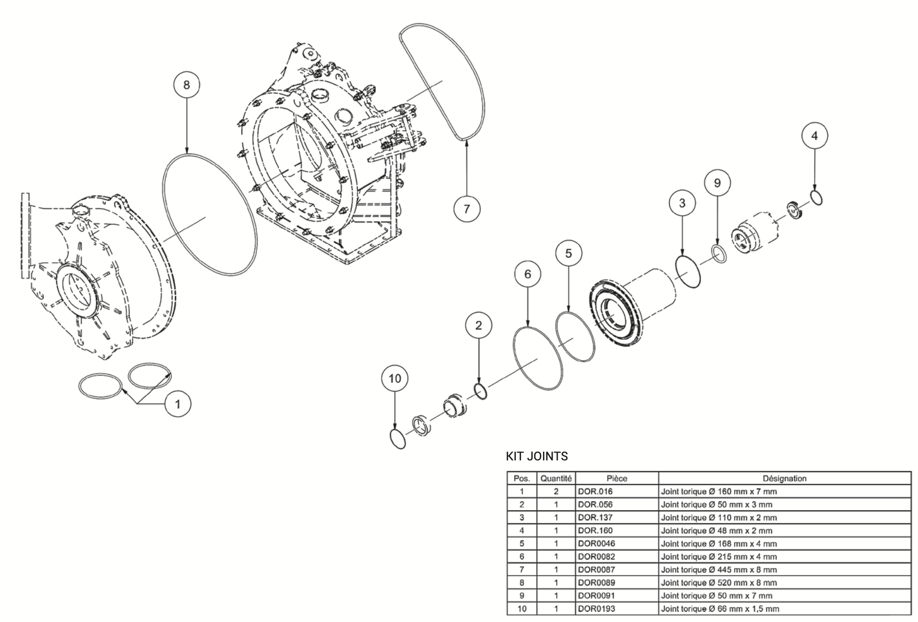 Éclaté Premix RCX 48 Kit joints