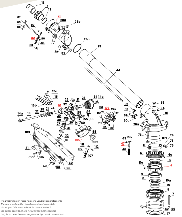 Éclaté canon Reflex SIME - vue 1