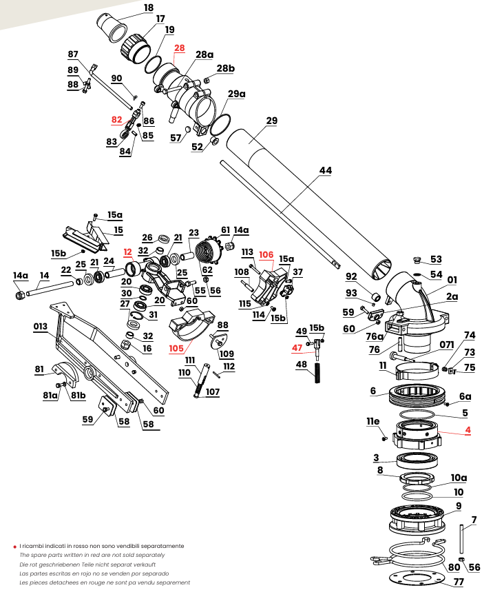 Éclaté canon Explorer SIME - vue 1
