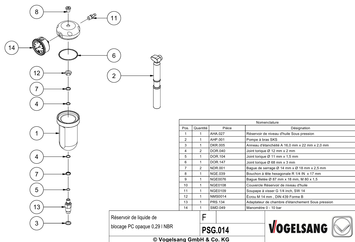 Eclaté CC55-D1 - F - bocal huile
