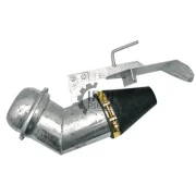 Sortie coudé mâle / cône caoutchouc avec diffuseur galva Sphérique